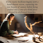 Night stand bookcase solid wood free standing small bookcase bedside driftwood handcrafted record player stand wood work furniture