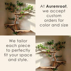 Corner tree bookshelf driftwood tree branch floating shelf wall mount tree bookcase drift wood decor live edge shelf furniture