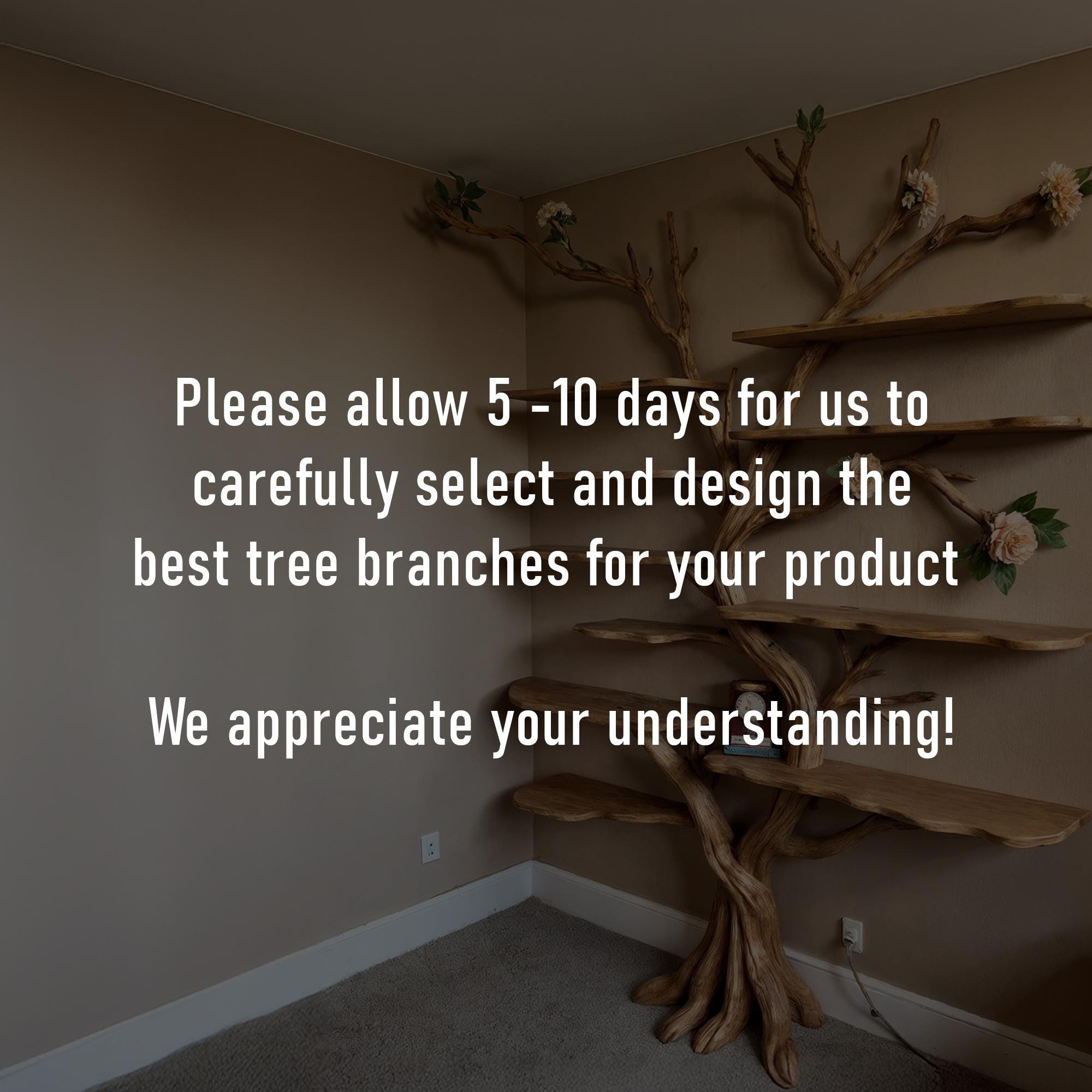 Tree branch bookshelf driftwood bookcase live edge floating shelves on wall art home decor