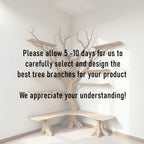 Floor bookcase corner floating wood shelves tree branch shelf on wall driftwood carving
