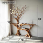 Tree branch console table driftwood side table solid wood entry table tree bookshelf display stand bookcase