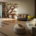 Floor bookcase tree branch book shelf solid wood wall mounted bookshelf driftwood sculpture art