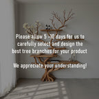 Tree branch bookshelf solid wood console table wall mount driftwood carving art decor