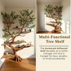 Tree driftwood branch bookshelf art decor bookcase solid wood wall mounted