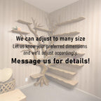 Corner bookshelf tree branch book shelf solid wood floating shelves wall art driftwood shelving decoration