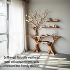 Tree branch console table driftwood side table solid wood entry table tree bookshelf display stand bookcase