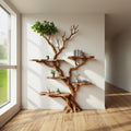Tree branch shelves driftwood bookshelf solid wood bookcasewall mount floating shelf art decor for home