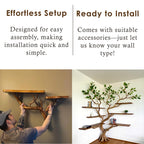 Floating corner tree branch bookshelf live edge wall mount corner driftwood bookcase solid wood shelving furniture centerpiece