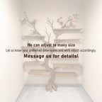 Tree bookshelf wall mount driftwood branch bookcase solid wood scupltured floating furniture
