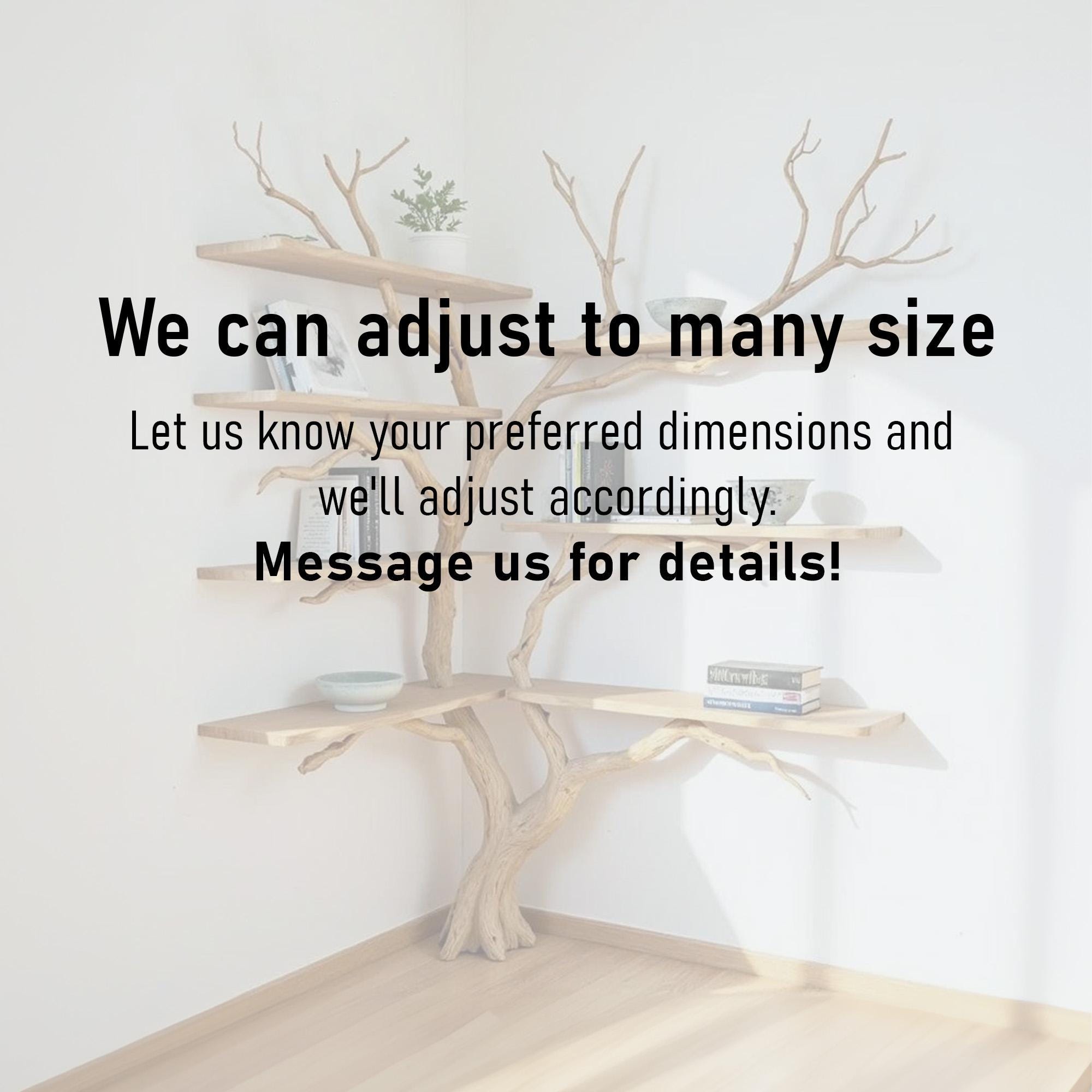 Corner Driftwood Bookshelf: Floating Shelves, Wall Mount Decor