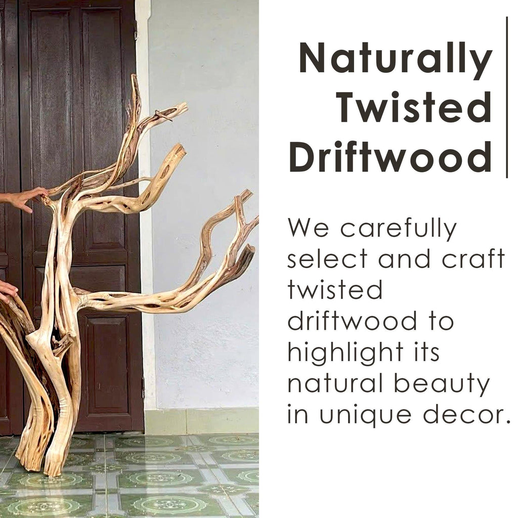 Driftwood branch tree floating shelf bookshelf solid wood bookcase home decor for living room