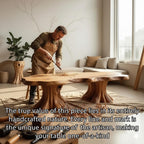 Solid wood coffee table tree trunk driftwood sculpture stump side table live edge console table furniture