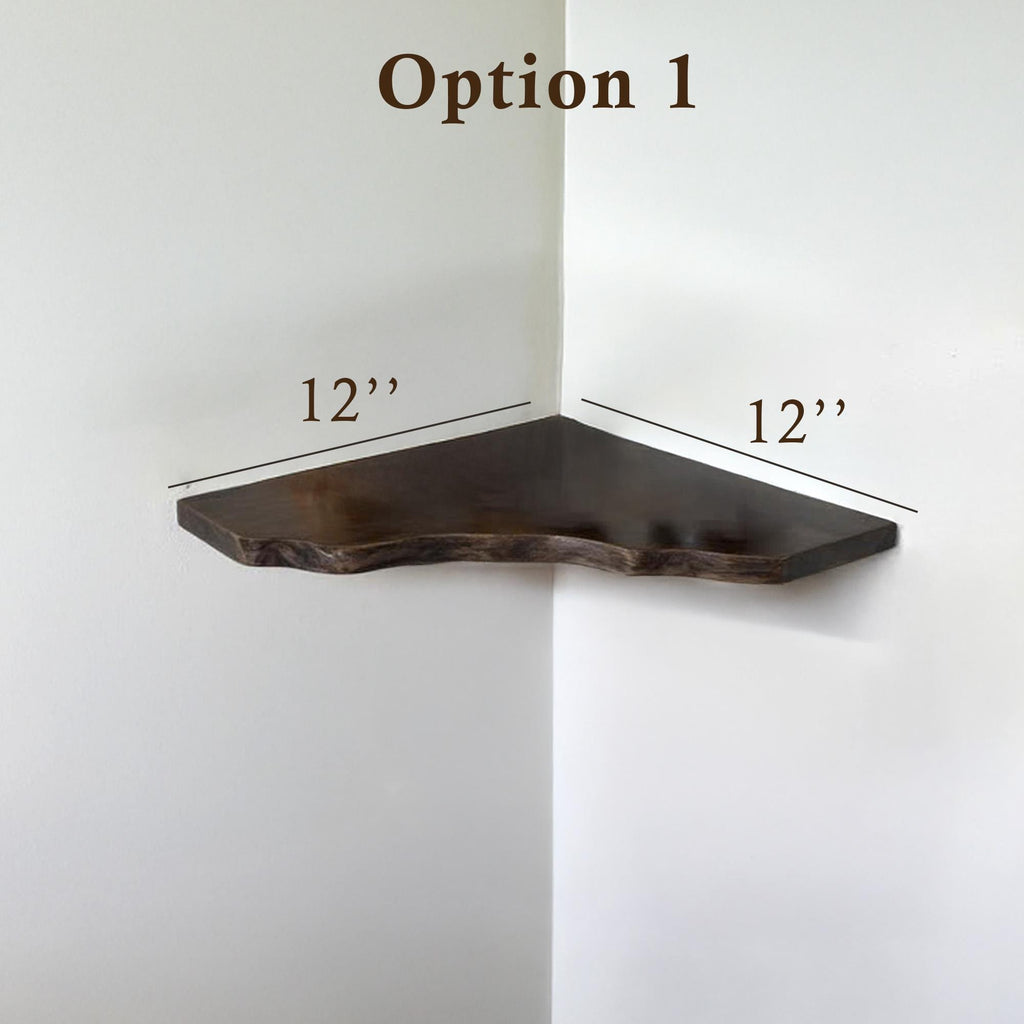 Wood corner floating bookshelf tree branch driftwood wall mount shelving branch shelf art handmade furniture