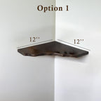 Wood corner floating bookshelf tree branch driftwood wall mount shelving branch shelf art handmade furniture