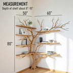 Corner Driftwood Bookshelf: Floating Shelves, Wall Mount Decor