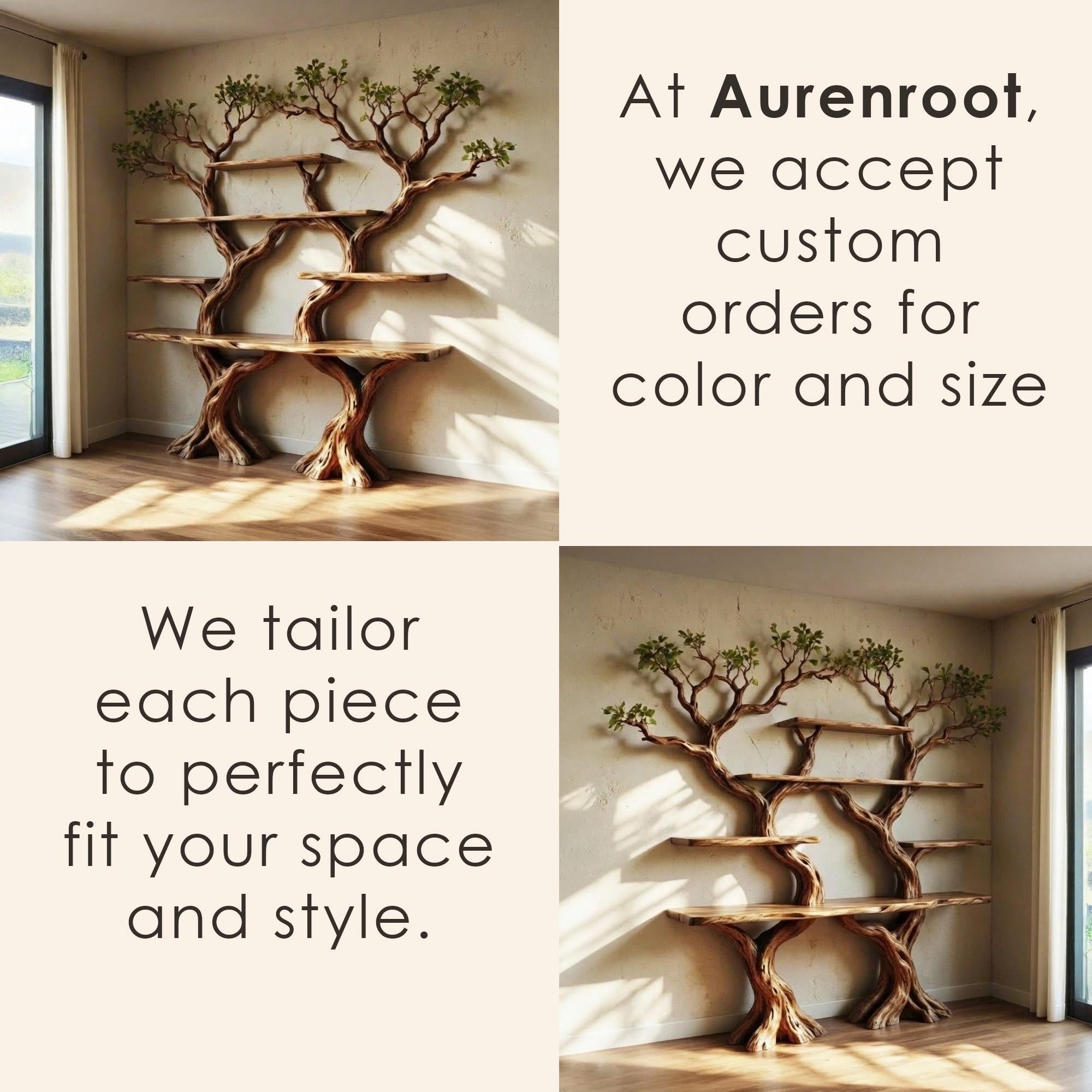 Floor bookcase tree branch book shelf solid wood wall mounted bookshelf driftwood sculpture art