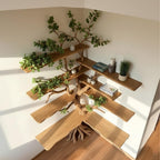 Corner floating bookshelf wall mount tree branch bookcase sculptured shelving furniture