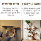 Tree branch shelves driftwood bookshelf solid wood bookcasewall mount floating shelf art decor for home