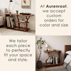 Driftwood solid wood bookcase tree branch bookshelf nightand plant stand handcrafted rustic living room furniture