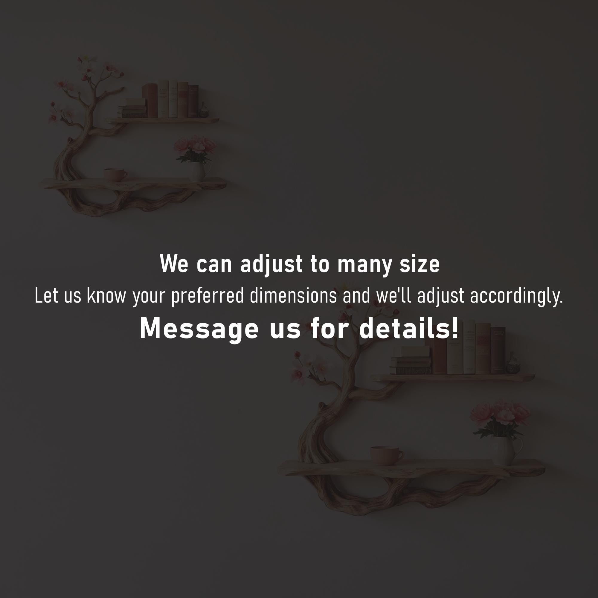 Handcrafted driftwood shelf natural tree bookshelf wall mount solid wood bookcase for living spaces decor