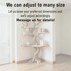 Tree corner floating bookshelf driftwood branch bookcase wood wall book shelving rustic corner shelf unique living room decoration