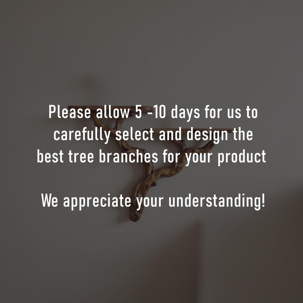 Natural driftwood shelf solidwood bookshelf art decor tree book shelves wall mount handmade furniture