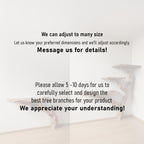 Driftwood console table tree branch shelf handmade rustic solid wood desk unique floating shelf entryway