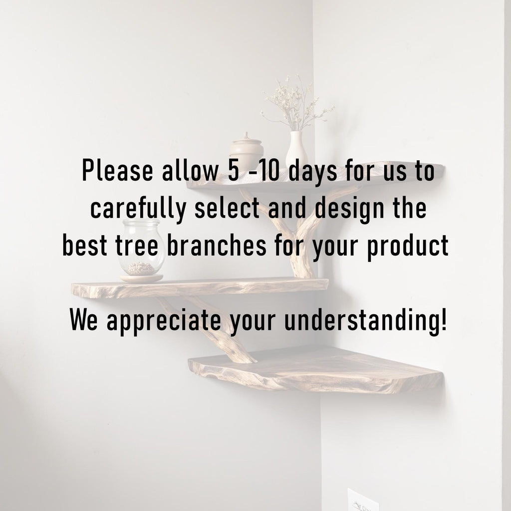 Driftwood corner wall shelf natural solidwood bookshelf art unique floating shelves wall mount handmade furniture decor