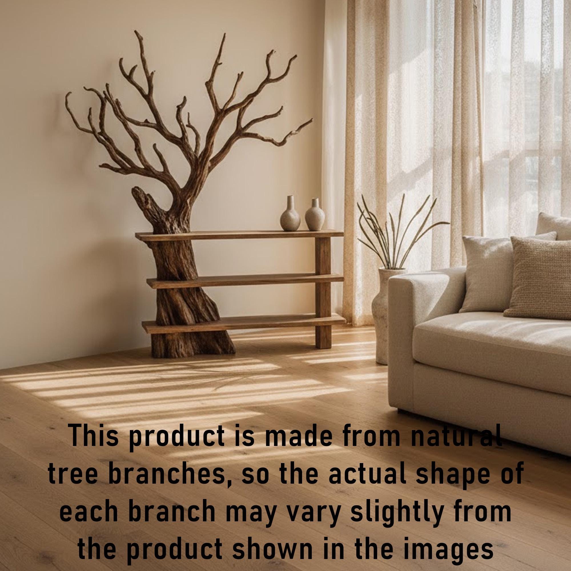 Tree branch bookcase solid wood free standing shelf live edge wood shelves art rustic bookshelf decoration