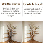 Corner tree branch wall shelves solid wood bookshelf wall mount floating shelf art decor for home