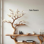 Driftwood console table tree branch entryway table narrow bookshelf display bookcase solid wood