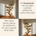 Driftwood branch shelf tree bookshelf art solid wood bookcase home decor