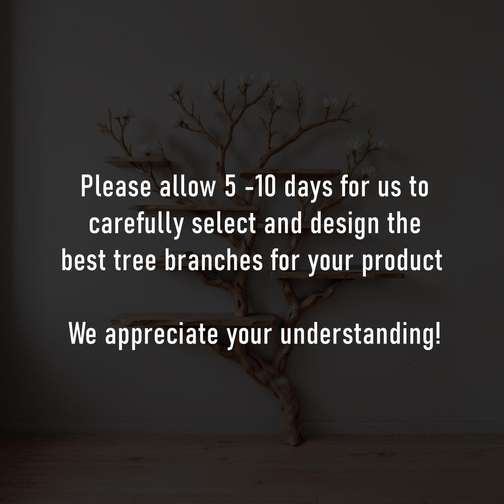 Tree bookshelf art driftwood shelf wall mounted bookcase solid wood bookshelves decor for living room