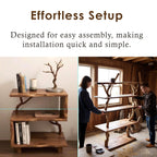 Night stand bookcase solid wood free standing small bookcase bedside driftwood handcrafted record player stand wood work furniture