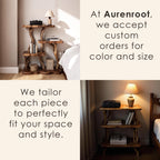 Natural driftwood bookcase nightstand tree branch bookshelf rustic shelving bedside table bedroom furniture