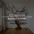 Tree branch bookshelf driftwood shelf on wall art solid wood bookcase book shelf unique decor