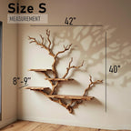 Tree bookshelf driftwood branch live edge floating shelves on wall decor