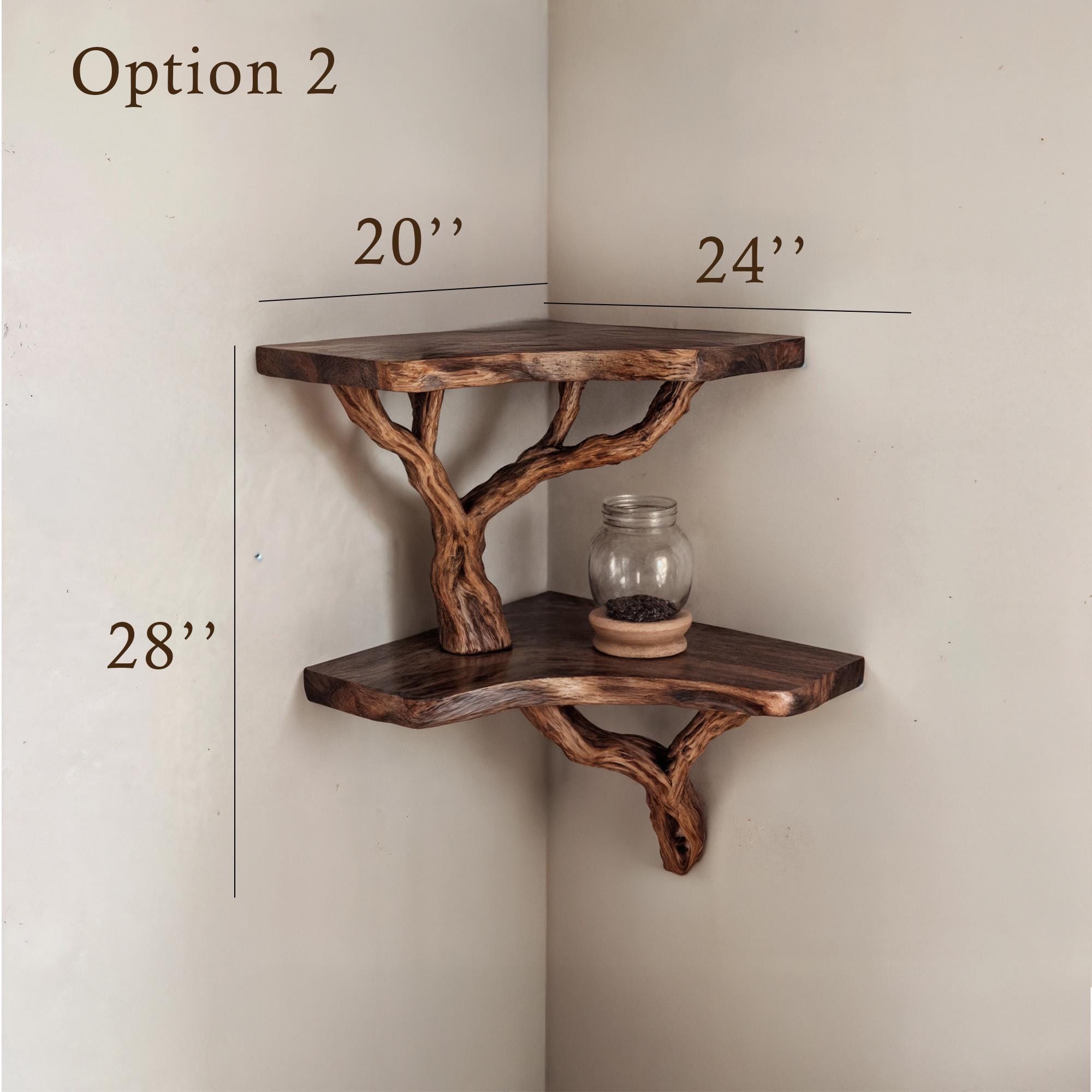 Driftwood corner wall shelf natural solid wood bookshelf art tree branch bookshelves unique floating shelves wall mount handmade furniture