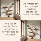 Driftwood tree branch bookshelf wood floating shelf solid wood bookcase home decor for living room