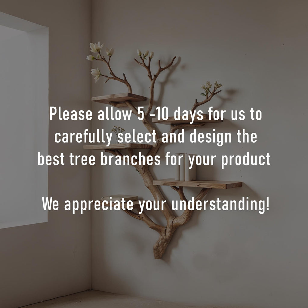 Natural tree bookshelf driftwood branch shelf art solid wood bookshelf floating shelf wall mount bookshelf decor