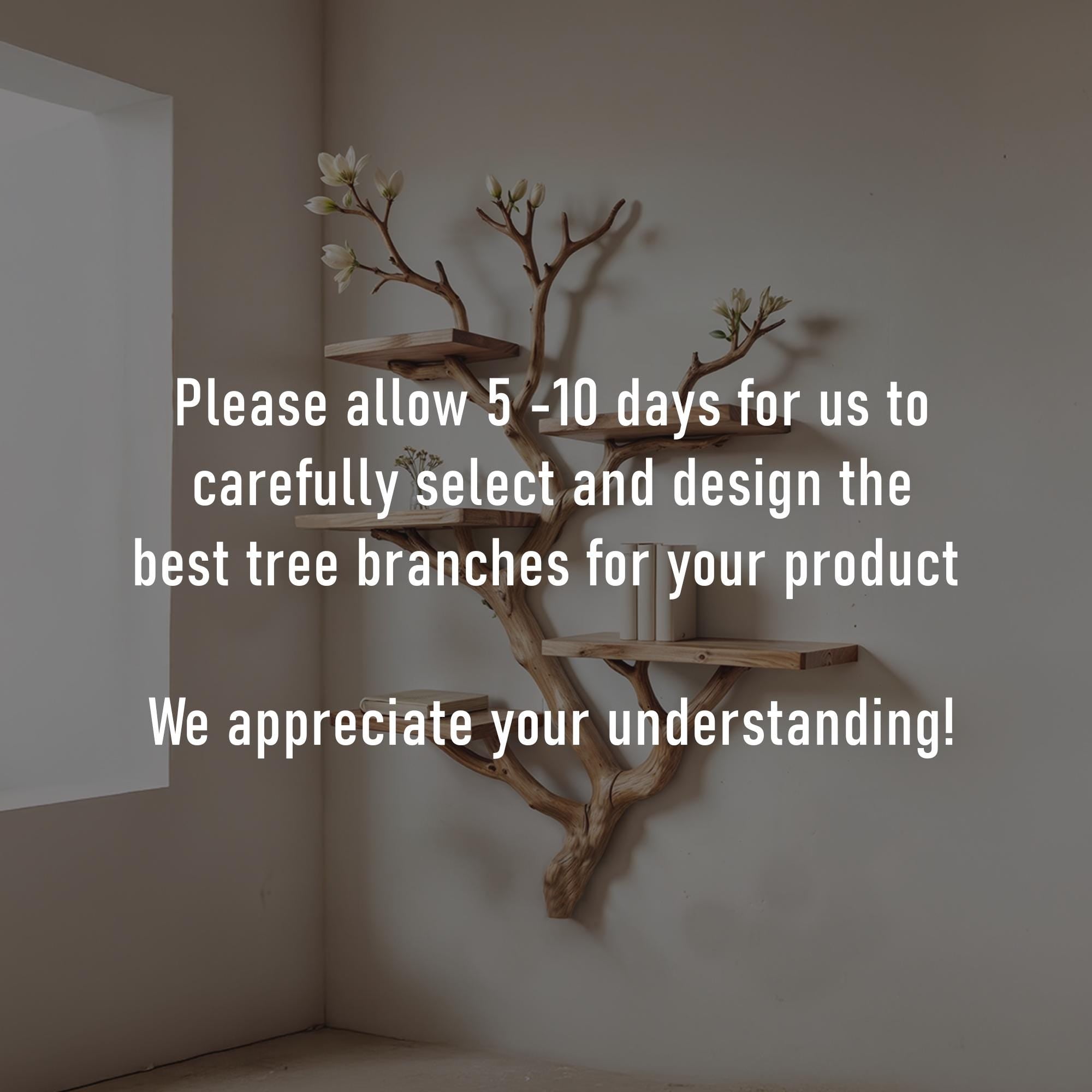 Natural tree bookshelf driftwood branch shelf art solid wood bookshelf floating shelf wall mount bookshelf decor
