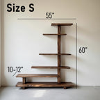 Natural wood bookcase driftwood shelf standing bookshelf live edge shelves wall mounted decor for living room