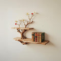 Natural driftwood tree branch shelf handmade rustic wooden wall decor solid wood bookshelf unique boho floating shelves for home & office