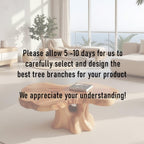 Live edge solid wood coffee table narrow oval dining table wood carving art wabi sabi living room furniture