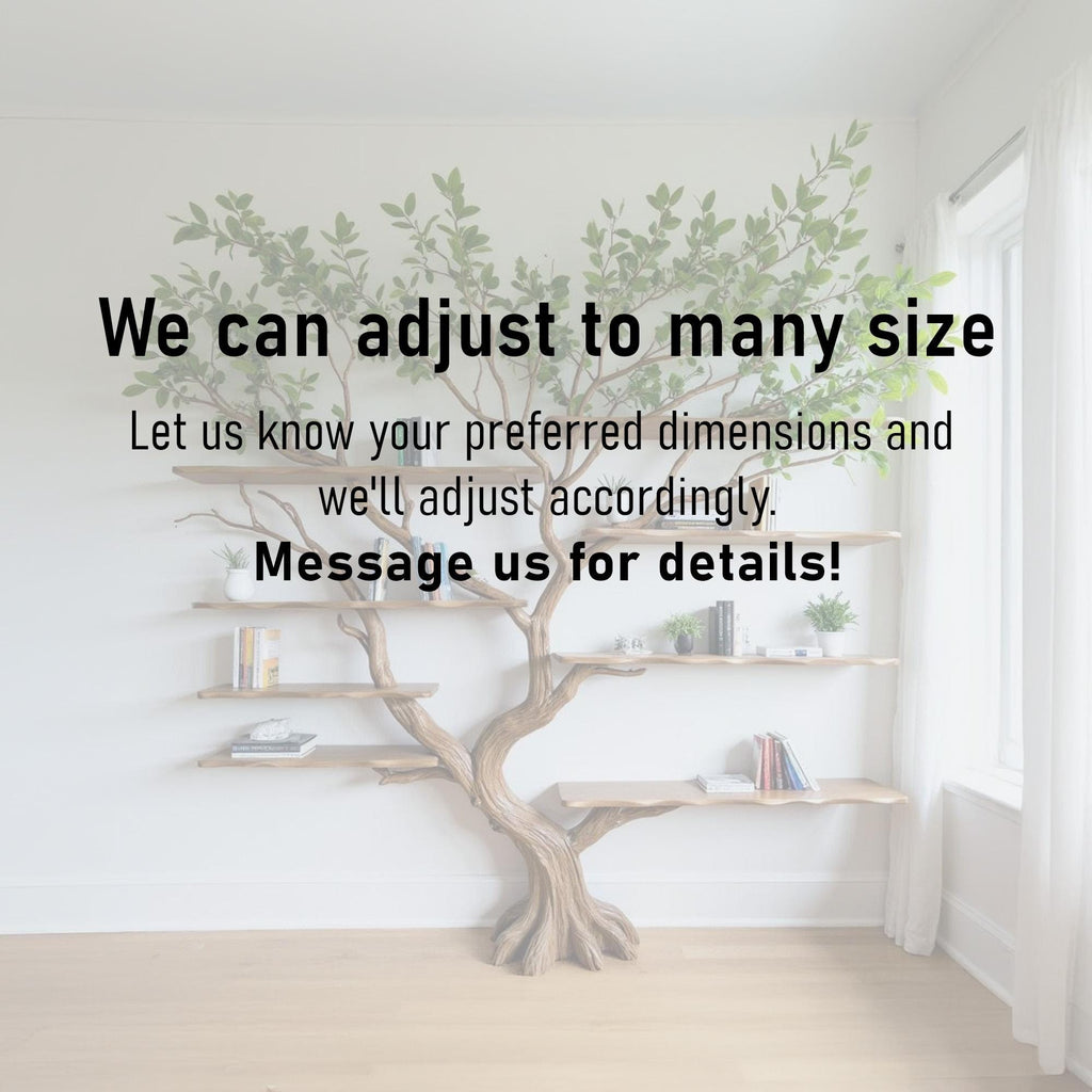 Driftwood Tree Branch Bookshelf: Rustic Floating Wall Decor