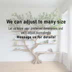 Driftwood Tree Branch Bookshelf: Rustic Floating Wall Decor