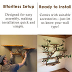 Floating shelf driftwood branch bookcase tree bookshelf wall mount solid wood shelves art decor home for living room