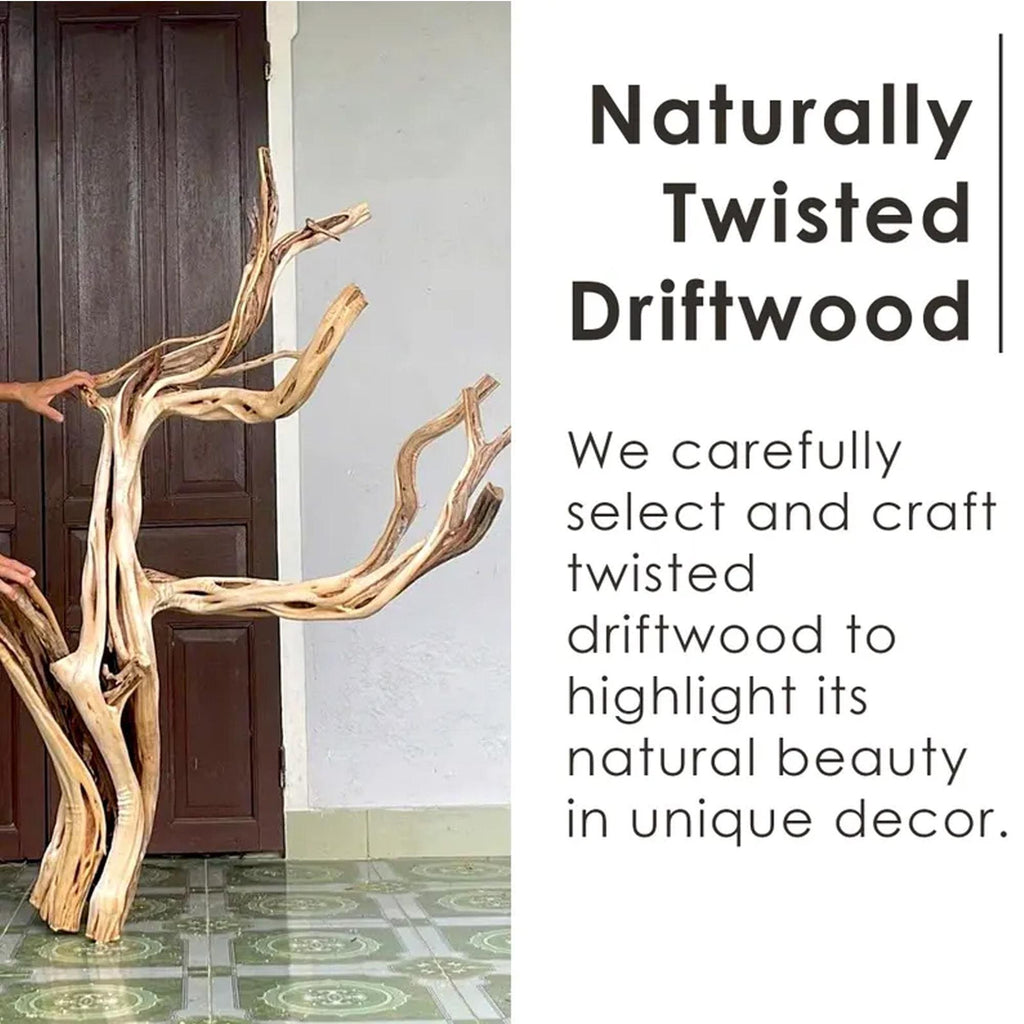 Solid wood side table tree branch bookshelf free standing shelf driftwood art