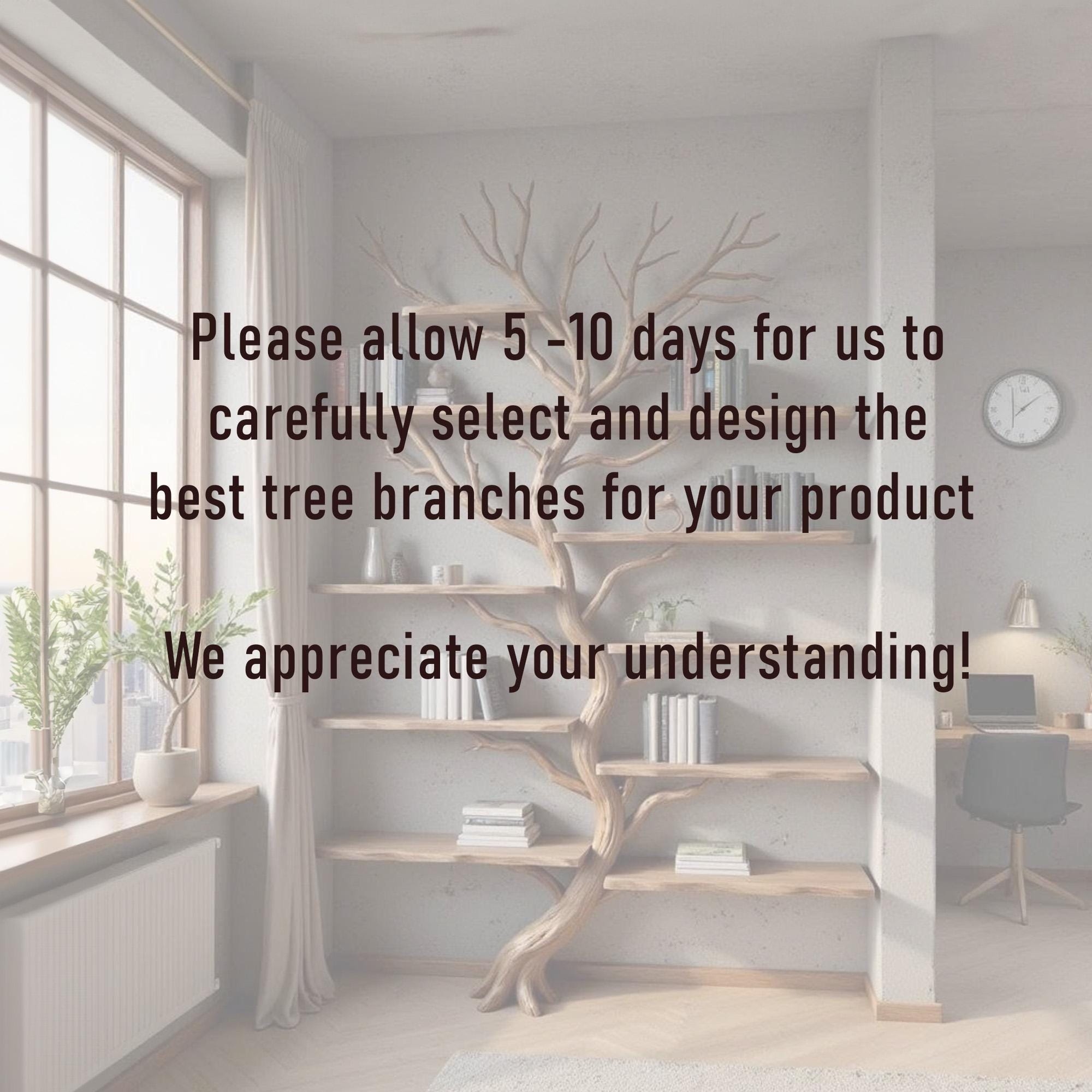 Driftwood corner tree branch solid wood bookshelf wall mount floating live edge furniture decoration