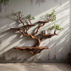 Live edge floating bookshelf wall mounted solid wood shelving driftwood branch art unique bookcase decor gift for housewarming